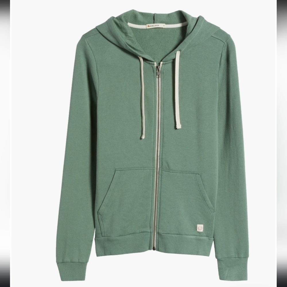 Marine Layer Green Zip-Up Hoodie - Picture 5 of 12